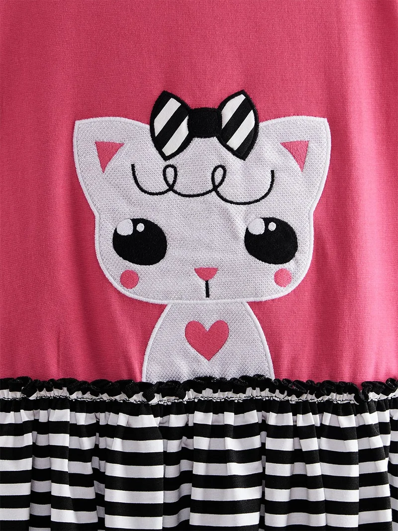 Denokids Kitty Graphic Dress