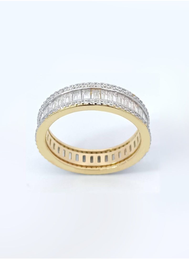 AK Jewels - 925 SILVER CZ RHODIUM ETERNITY RING - Image 1