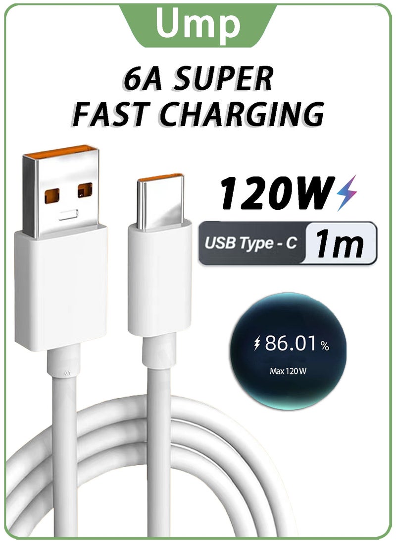 Ump Official Type-C Super Fast Charging Data Cable, 1 meter, for Huawei/Xiaomi/Honor, supports up to 120W fast charging - Image 1