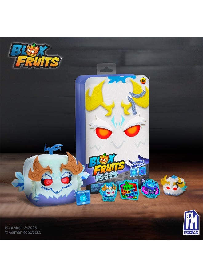 Blox Fruits Yeti Mini Mystery Box Series 3, 4-Inch Plush Toy & 1.75-Inch Minifigure with 3 Stickers and DLC Token, Official PhatMojo Collectible Set - Image 2