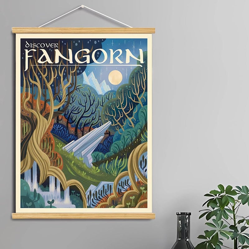 Meksular Middle Earth Landscape Wall Art Prints Canvas Paintingfantasy Posters  Wall Pictures  For Travel Gift  Canvas Art With Frames  For Office Home Decor Bedroom Living Room Wall Decor.(16L"" X 12W"") - Image 2