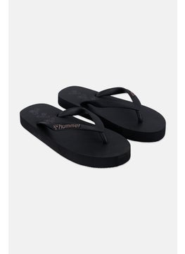 Hummel Kids Girl Brand Logo Flip Flop Slippers, Black  - Image 1