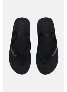 Hummel Kids Girl Brand Logo Flip Flop Slippers, Black  - Image 3