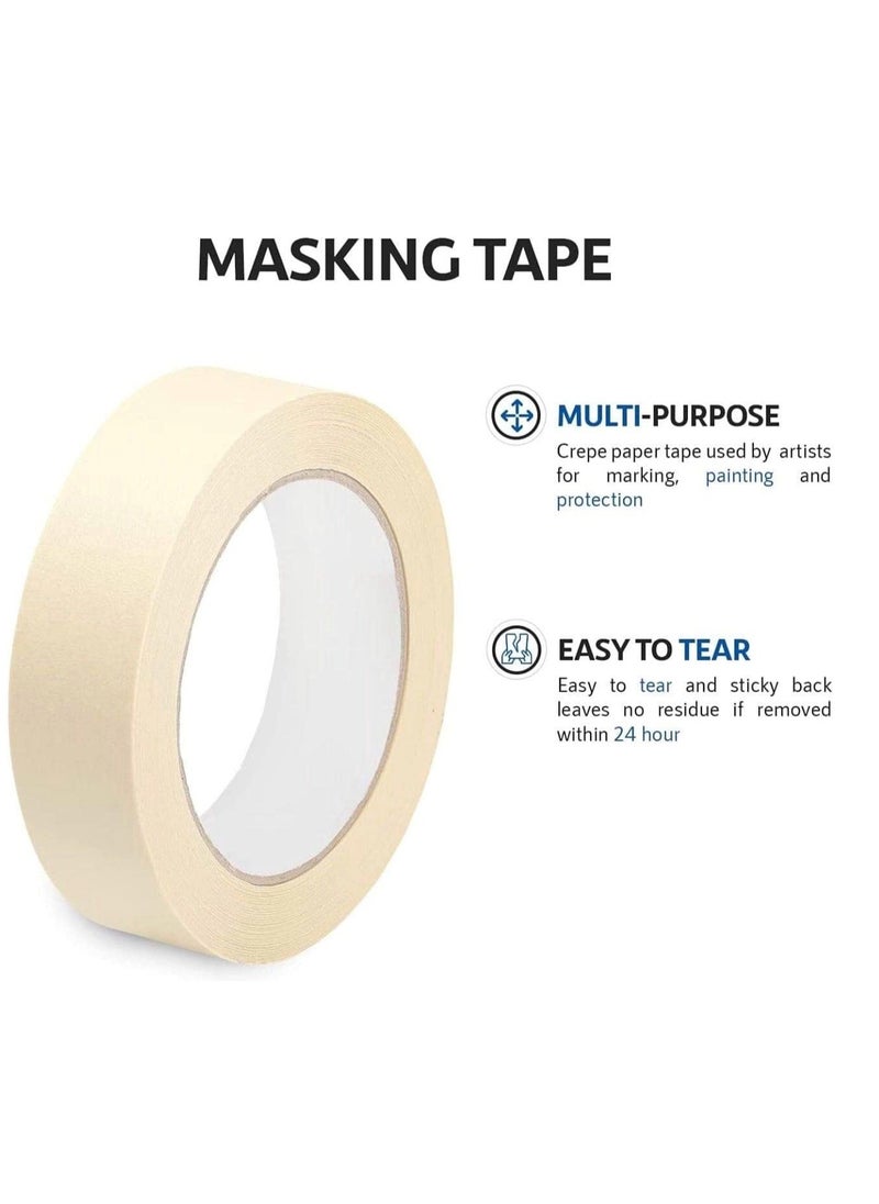 Sharpdo Masking Tape 1 Inch x 20 Yards - Strong Adhesive Tape for Painting, Decorating, DIY, Home, Office, School, and Crafts  - Image 2