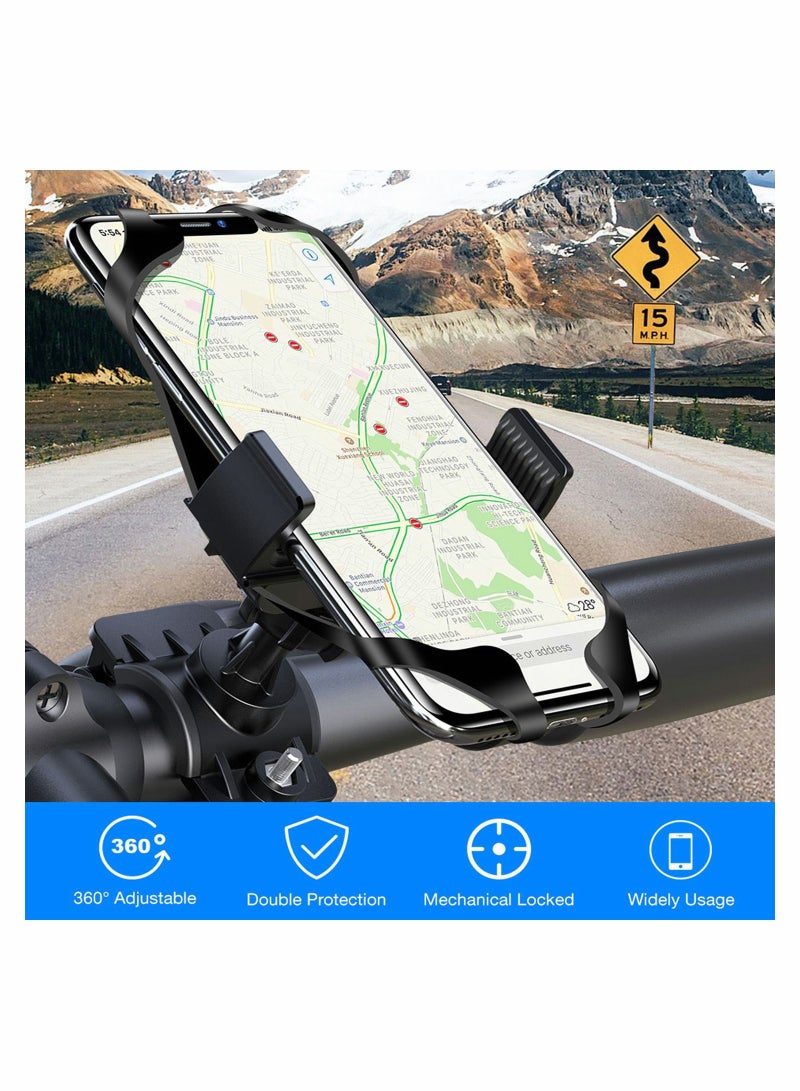 Y&D Phone Holder Mount for Bike Universal Handlebar Motocycle Bicycle Cell Clamp Adjustable iPhone 11 Pro Max S9 S10 and 3.5" to 7" Smartphones - Image 4
