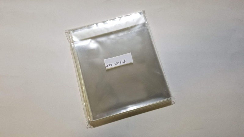 UNIQUEPACKING 100 Pcs 5 11/16 X 5 9/16 Clear Resealable Cello/Cellophane Bags for 5.5x5.5 Square Card - Image 2