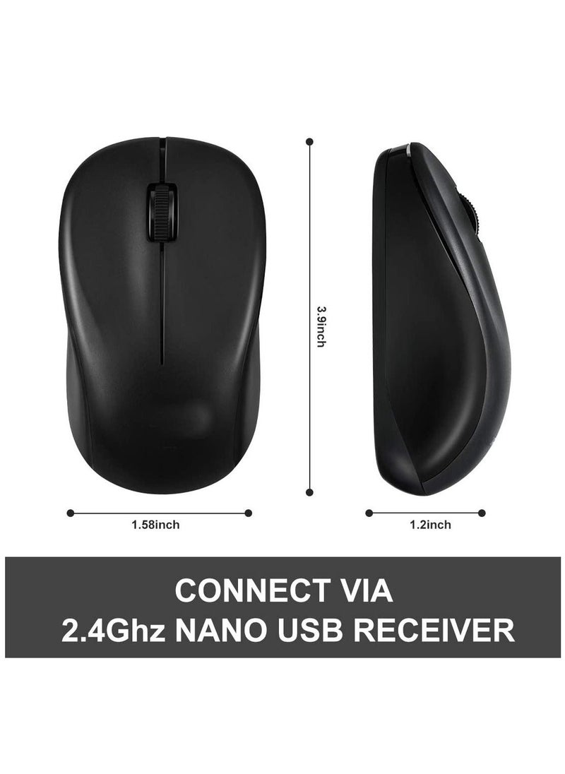 Enet Wireless Mouse 2.4Ghz Comfortable Click Mouse with USB Receiver 1600DPI High Precise Portable Mouse 10m Working Range for Laptop Chromebook MacBook Notebook PC  - Image 2