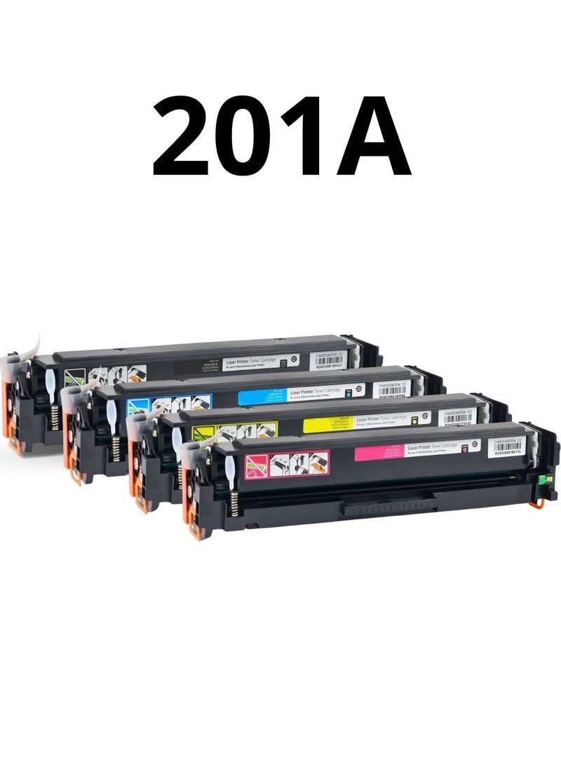201A Toner Cartridges Replacement for HP 201A 201X CF400A CF401A CF402A CF403A for HP Color Laser Jet Pro MFP M277dw M277n M277c6 M252dw M252n Printer Ink (Black Cyan Magenta Yellow) - Image 1