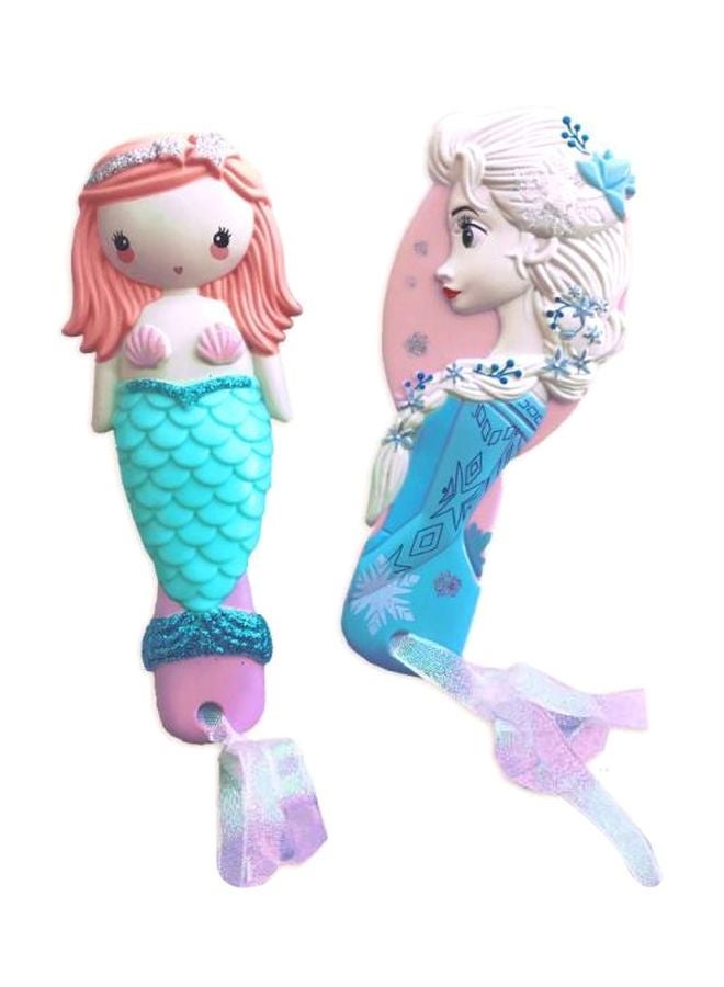 NIBEMINENT 2-Piece 3D Princess Mermaid Hair Comb Multicolour - Image 1