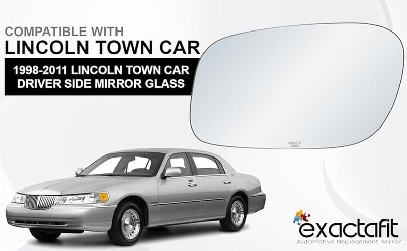 Rugged TUFF exactafit 8128L Driver Side Mirror Glass Replacement Repair Compatible With 1998-2011 Lincoln Town Car Tiered cost purchase alternatives - Image 5