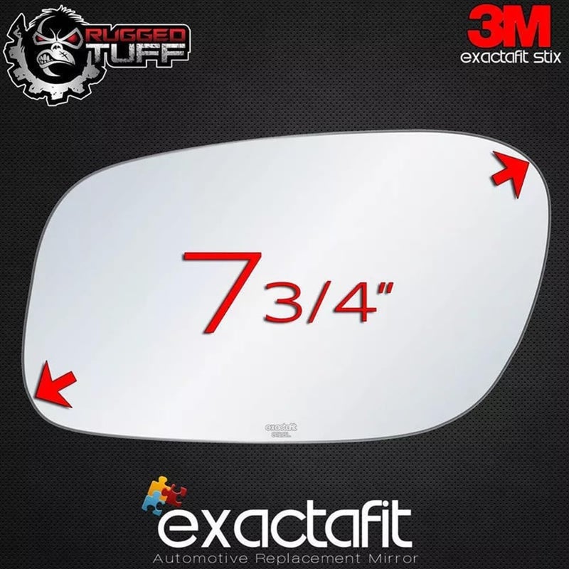 Rugged TUFF exactafit 8128L Driver Side Mirror Glass Replacement Repair Compatible With 1998-2011 Lincoln Town Car Tiered cost purchase alternatives - Image 4