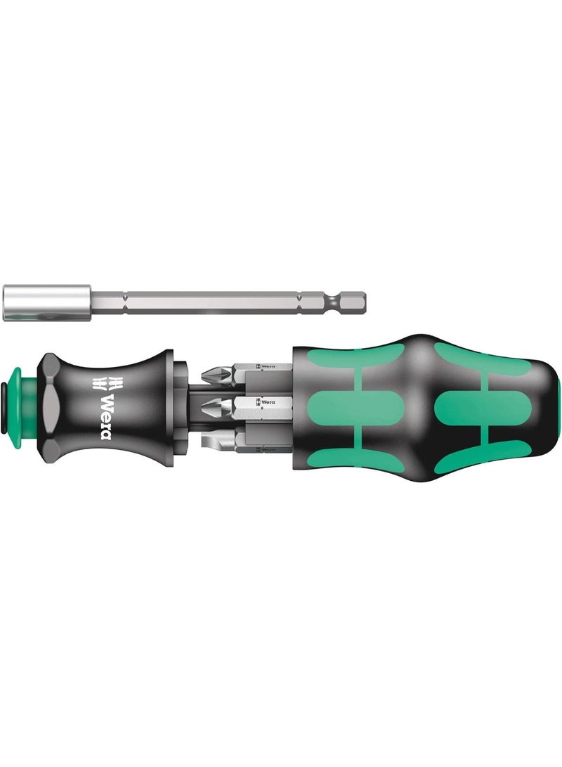 Wera Kraftform Compact 28 Screwdriver Bit Set, Black/Green, 073240