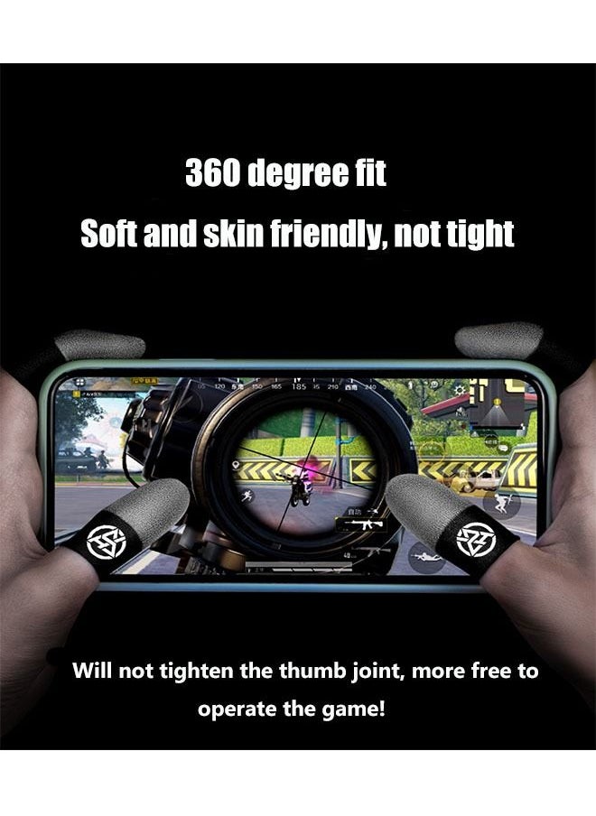 KASTWAVE 4 Pair Mobile Game Touch Screen Finger Sleeve Super Highly Sensitive Feelers Smooth Operation Sweat Absorbing Odorless Breathable Seamless Finger Sleeve For Pubg And Much Other Games Play  - Image 2