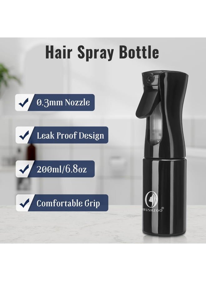 O BRUSHZOO مجموعة فرشاة الشعر BRUSHZOO للنساء والرجال والأطفال - فرشاة فك التشابك للشعر المجعد والطبيعي 3/4abc، مشط واسع الأسنان، فرشاة فك التشابك، وزجاجة رذاذ الشعر - Image 5