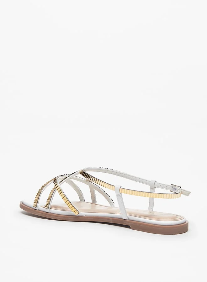 سيليست Women's Embellished Sandal with Buckle Closure