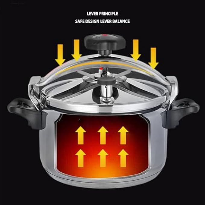 Jiawu Pressure Cooker 7L9L Aluminum Explosion Proof Safety Pressure Canner Canning Cooker Pot Cookware Fast Cooking Compound Bottom For Gas Electric And Flat Top Stoves 9L - Image 4