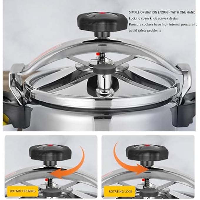 Jiawu Pressure Cooker 7L9L Aluminum Explosion Proof Safety Pressure Canner Canning Cooker Pot Cookware Fast Cooking Compound Bottom For Gas Electric And Flat Top Stoves 9L - Image 5