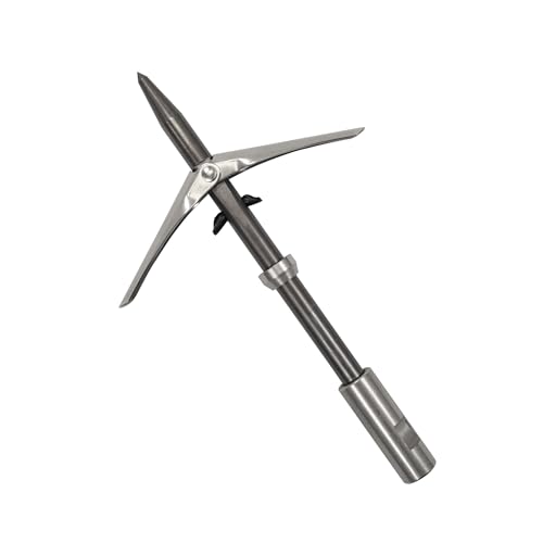 Scuba Choice 6mm Twin Barb Double Wing Pole Spear Tip w/Keeper, Spearfishing & Ice Fishing Compatible, Durable Stainless Steel Replacement for Underwater Fish Hunting Gear - Image 1