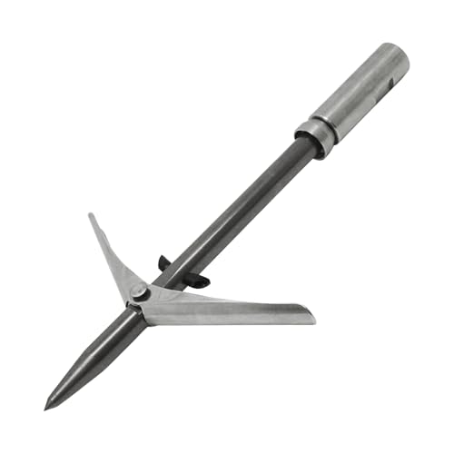 Scuba Choice 6mm Twin Barb Double Wing Pole Spear Tip w/Keeper, Spearfishing & Ice Fishing Compatible, Durable Stainless Steel Replacement for Underwater Fish Hunting Gear - Image 2