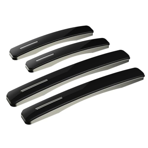 Automaze Polyvinyl Chloride 3R Universal Door Edge Guard For Car Exterior, Compatible With All Cars, Set Of 4 (2165-Black) - Image 1