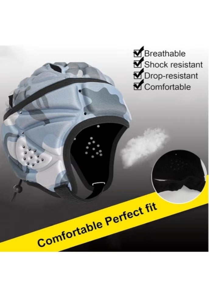 Generic - Rugby Headguards, Soft Football Helmet Football Rugby Goalkeeper Helmet Scrum Cap Soft Shell Helmet Soccer Headgear Head Protection Special Needs Protection for Youth - Image 1