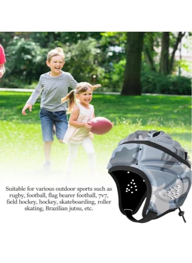 Generic - Rugby Headguards, Soft Football Helmet Football Rugby Goalkeeper Helmet Scrum Cap Soft Shell Helmet Soccer Headgear Head Protection Special Needs Protection for Youth - Image 1