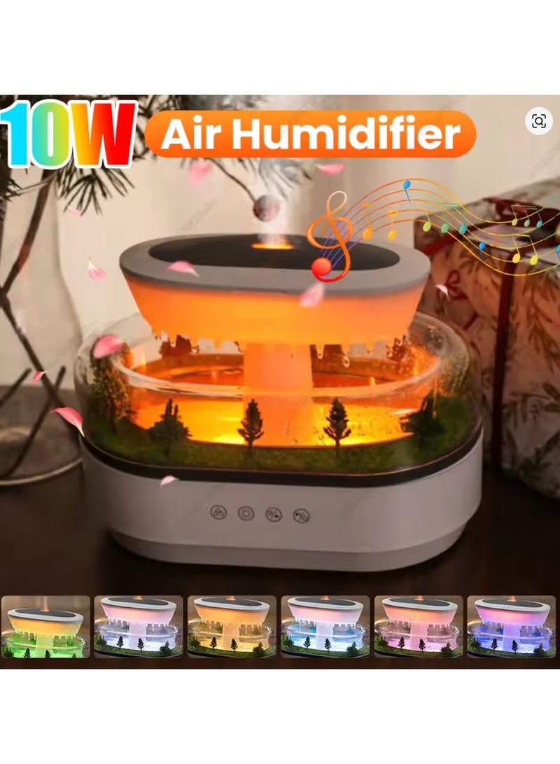 Rain Cloud Aroma Diffuser Small Air Humidifiers Water Drip Micro Landscape Essential Oils Ultrasonic Diffuser with 7 Night Lights  - Image 2
