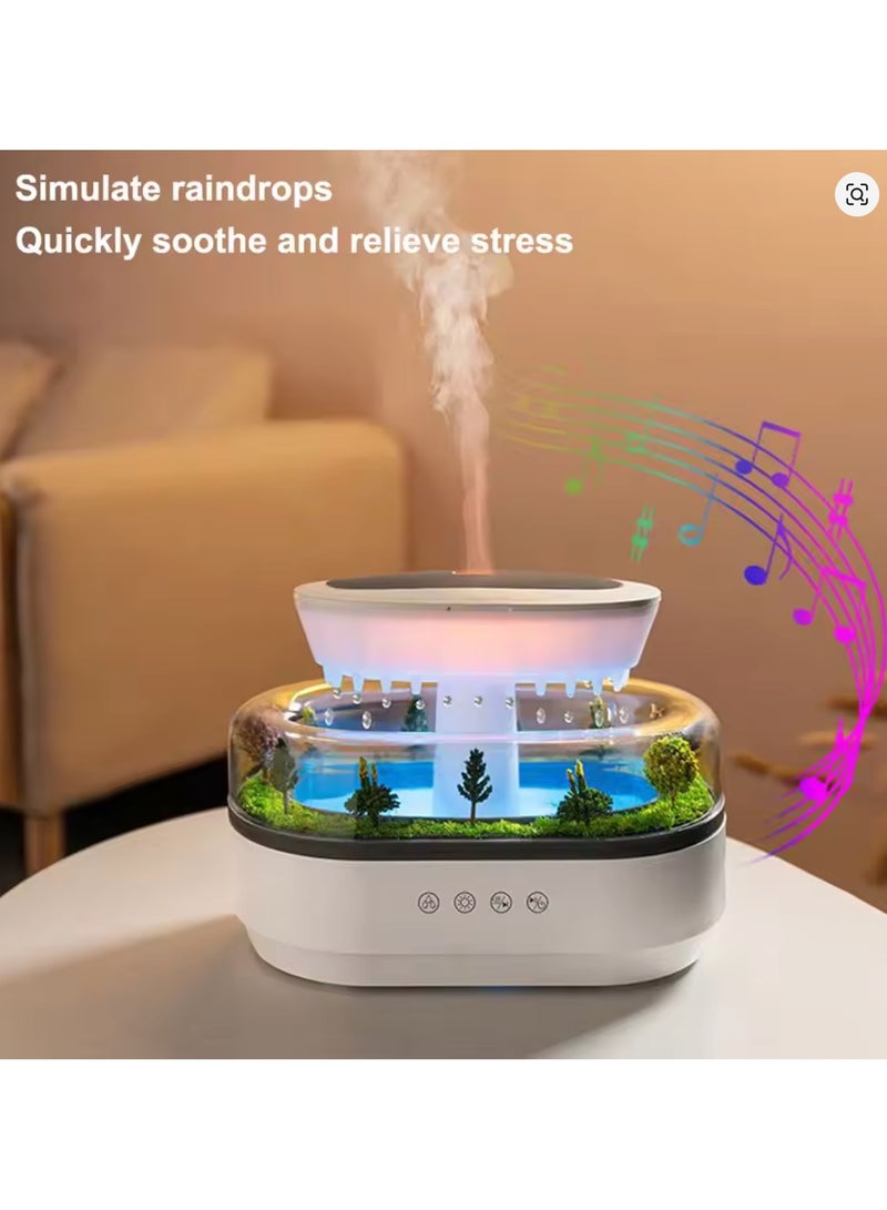 Rain Cloud Aroma Diffuser Small Air Humidifiers Water Drip Micro Landscape Essential Oils Ultrasonic Diffuser with 7 Night Lights  - Image 4