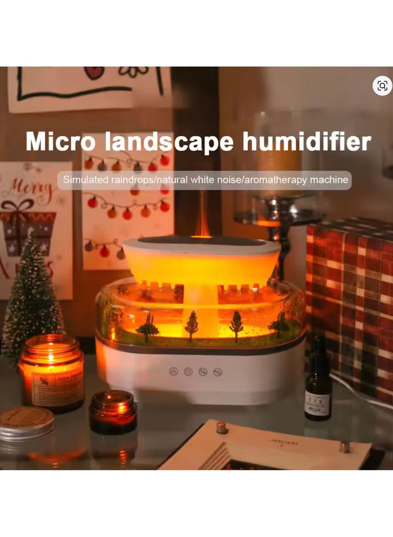 Rain Cloud Aroma Diffuser Small Air Humidifiers Water Drip Micro Landscape Essential Oils Ultrasonic Diffuser with 7 Night Lights  - Image 5