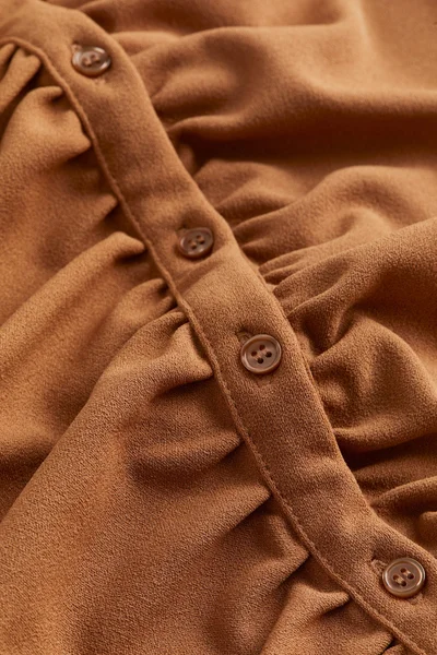 H&M Ruched Detail Button Down Shirt Dress