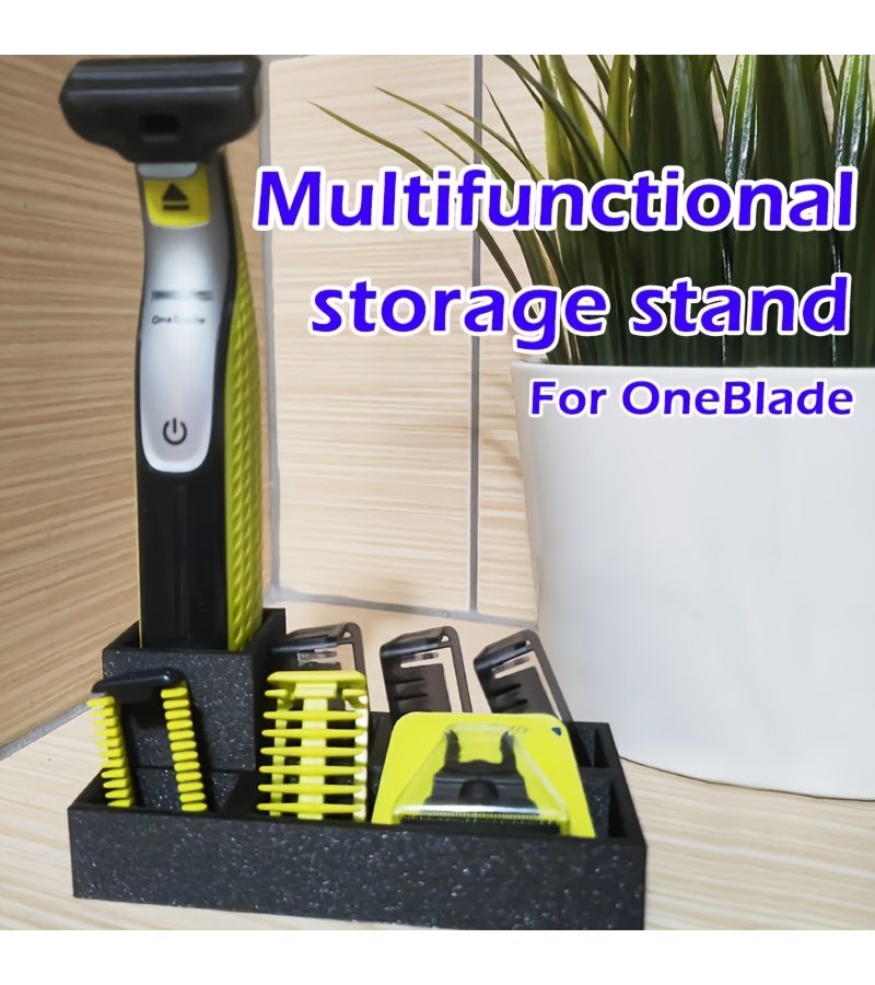 Black Multifunctional Storage Rack for OneBlade Bathroom Organizer - Image 1