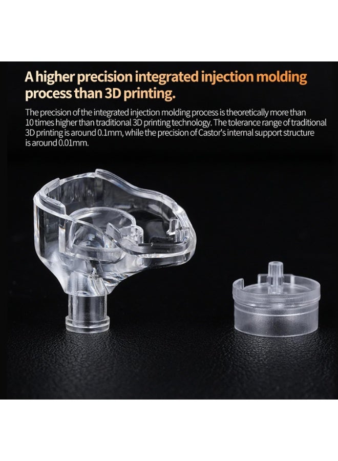 KZ Castor iem Harman Target Version With Imporved Bass Version IEM In-Ear Earphones – Dual Dynamic Drivers (10mm + 8mm), Tunable Sound with 4 Adjustment Switches (16 Profiles), Noise Isolating, 3.5mm, 0.75mm 2-Pin, Gray With Mic - Bass Version - Image 3