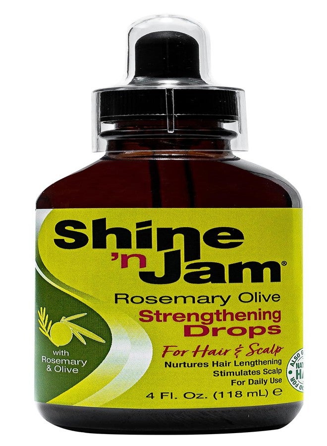 AmPro Shine 'n Jam Strengthening Drops With Rosemary & Olive 4.0 Fl Oz (Pack of 1)