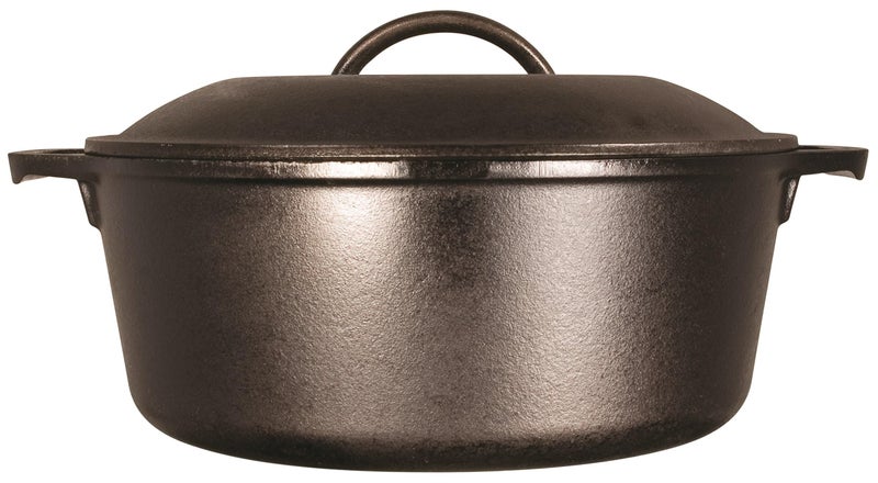 Lodge Cast Iron Dutch Oven - Loop Handle Cooking Vessel - Even Heat Retention - Oven-Safe, Versatile Pot - 7 Quart - Image 2