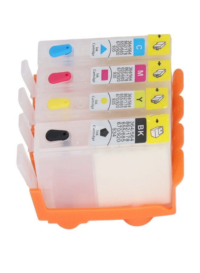 4 Pcs Ink Cartridge Black Blue Magenta Yellow Permanent Chip Replacement Refill Ink Cartridge for HP Officejet 920 - Image 3