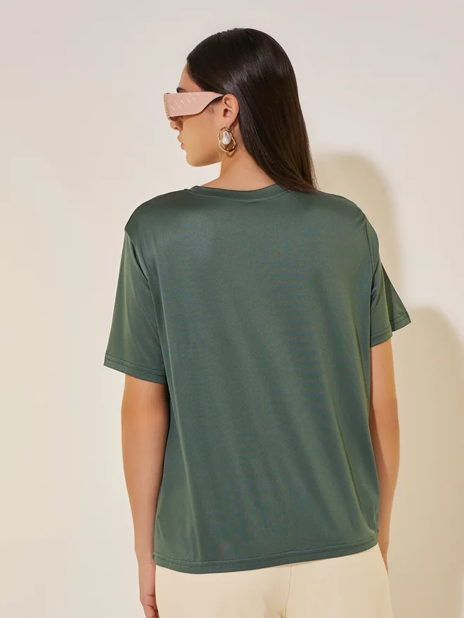 Take Two Take Two Regular Fit Round Neck Slogan T-shirt