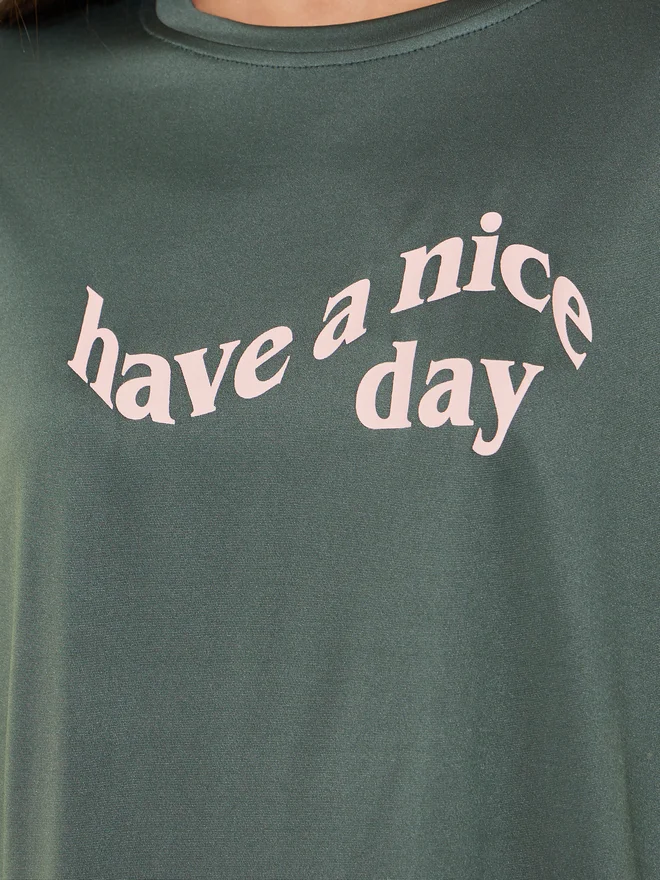 Take Two Take Two Regular Fit Round Neck Slogan T-shirt