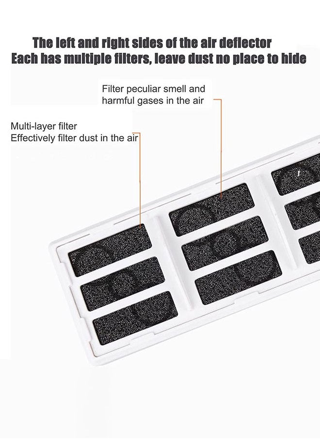 S-Color - Adjustable Air Conditioner Deflector with Filter Ac Air Outlet Air Wing Household Summer  Air Cooled Baffle Wind Direction Telescopic Windshield for Home Folding Wind Screen Wind Shield with Filter - Image 1