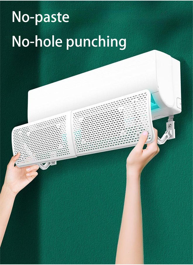 S-Color - Adjustable Air Conditioner Deflector with Filter Ac Air Outlet Air Wing Household Summer  Air Cooled Baffle Wind Direction Telescopic Windshield for Home Folding Wind Screen Wind Shield with Filter - Image 1