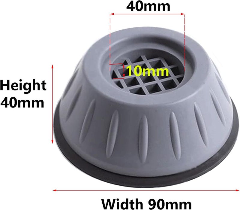 WINTEX 4PCS Washing Machine Foot Pads, Shock and Noise Cancelling Washing Machine Support, Washing Machine Anti Vibrasion Pads, Washing Machine Stabilizer for All Washing Machine - Image 2