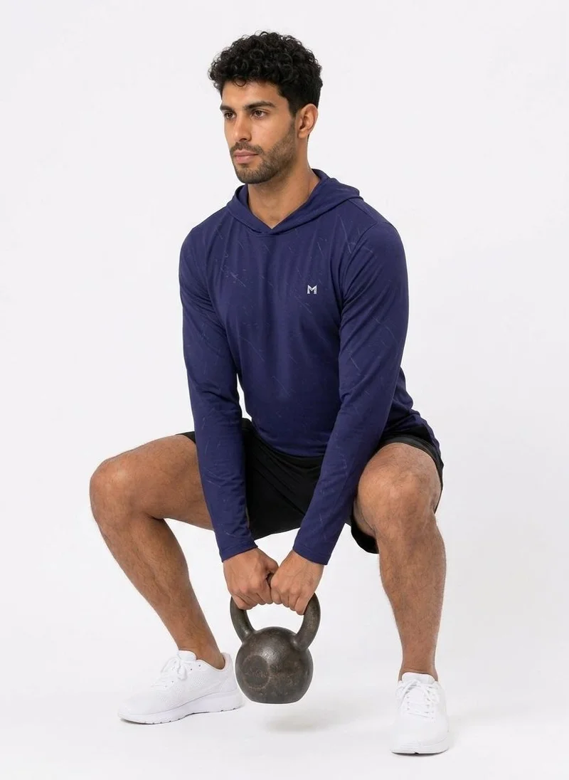 Moveletix Blue Men's Training Long Sleeve T-Shirt Blue Ultra Cooling for Men | Best Price UAE