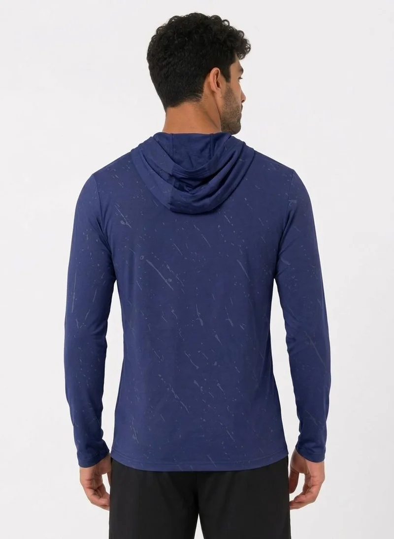Moveletix Blue Men's Training Long Sleeve T-Shirt Blue Ultra Cooling for Men | Best Price UAE