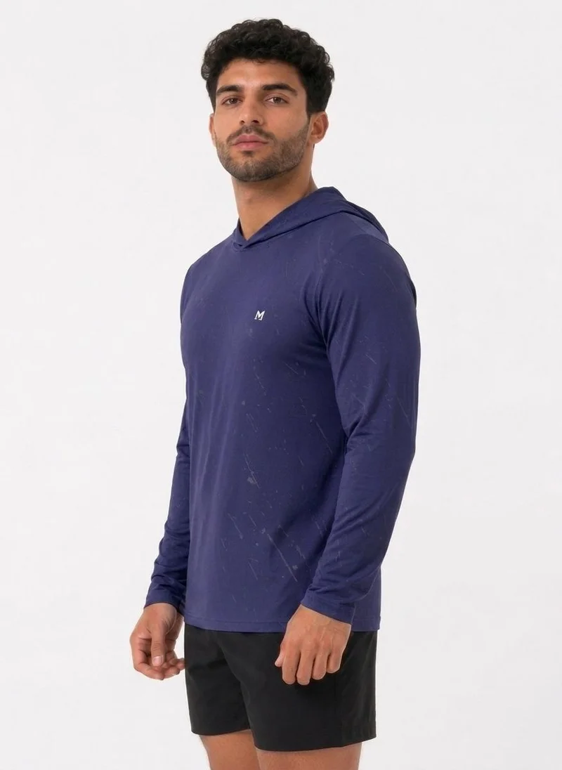 Moveletix Blue Men's Training Long Sleeve T-Shirt Blue Ultra Cooling for Men | Best Price UAE