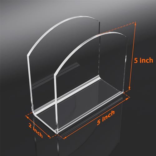 PITBVO Napkin Holder, 2 Pack Clear Acrylic Napkin Tissue Holder for Table,Tissue Paper Cocktail Napkin Holder for Kitchen, Dinner Napkin Dispenser for Bar, Restaurant - Image 2