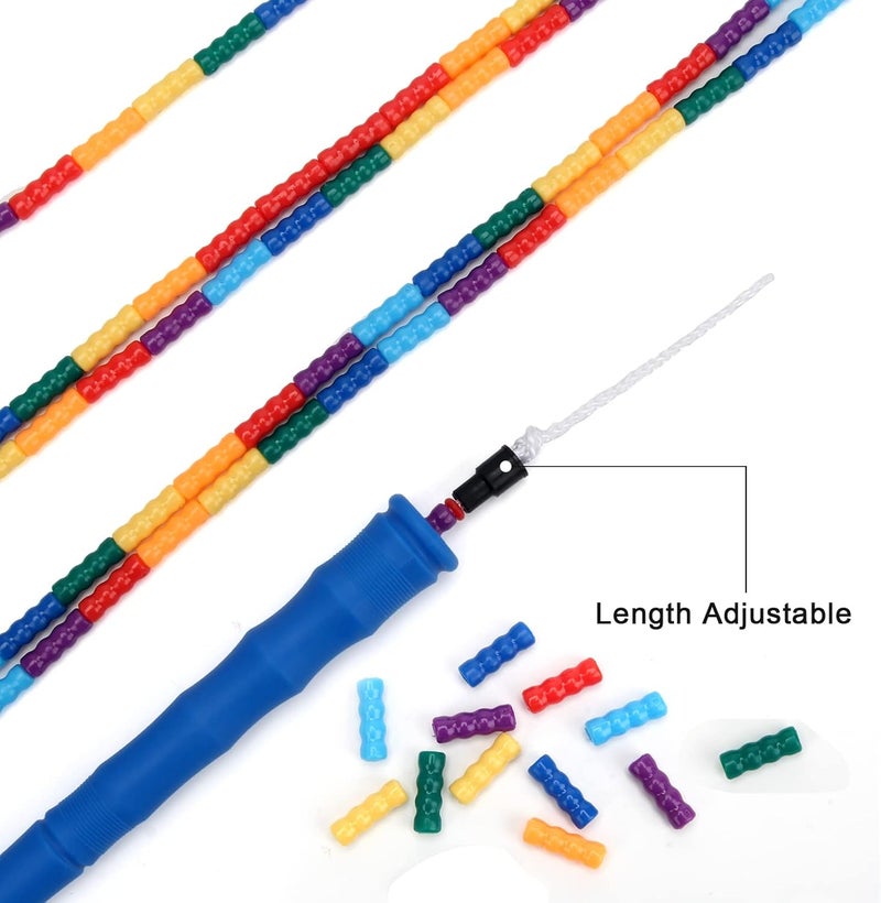Coolrunner 16 FT Long Jump Rope(2 PACK), Double Dutch Jump Ropes, Soft Beaded Skipping for Kids Adults, Plastic Segmented Long Enough for 4-5 Jumpers - Image 4