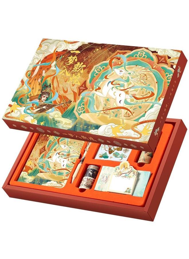 Bluejw DHZ Handbook Suit Gift Box Vintage Illustration Handbook Girl's Antique Chinese Style Children's Notebook Handbook Handbook - Image 5