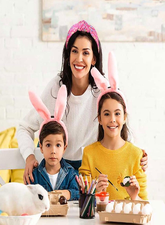 PHALIN Easter Headband for Women Beaded Bunny Knotted Headband Crystal Rhinestone Wide Top Knot Headbands Easter Accessories Holiday Festive Hair Accessory Party Jewelry Gifts (Bunny 3) - Image 3