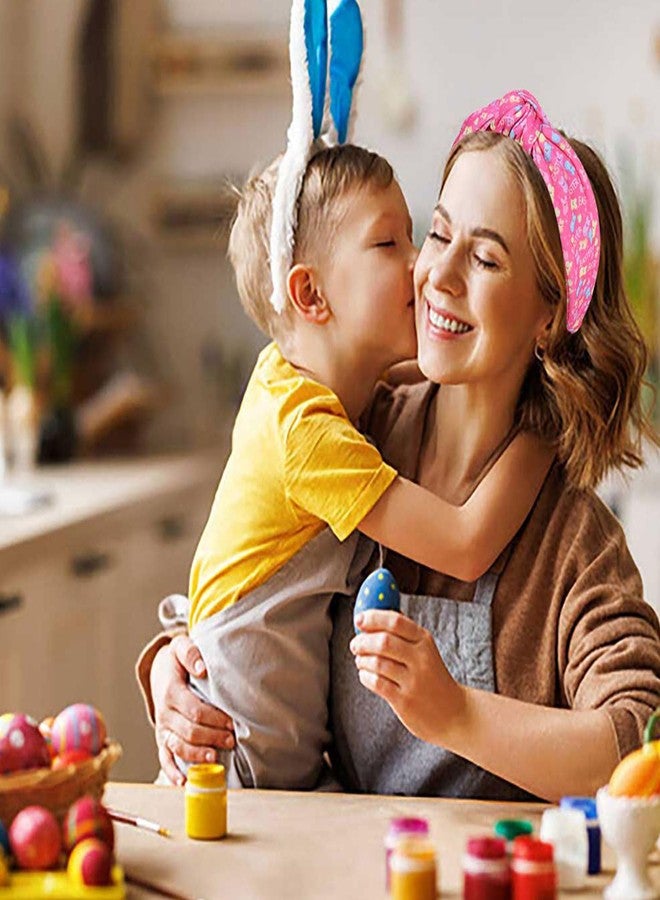 PHALIN Easter Headband for Women Beaded Bunny Knotted Headband Crystal Rhinestone Wide Top Knot Headbands Easter Accessories Holiday Festive Hair Accessory Party Jewelry Gifts (Bunny 3) - Image 2