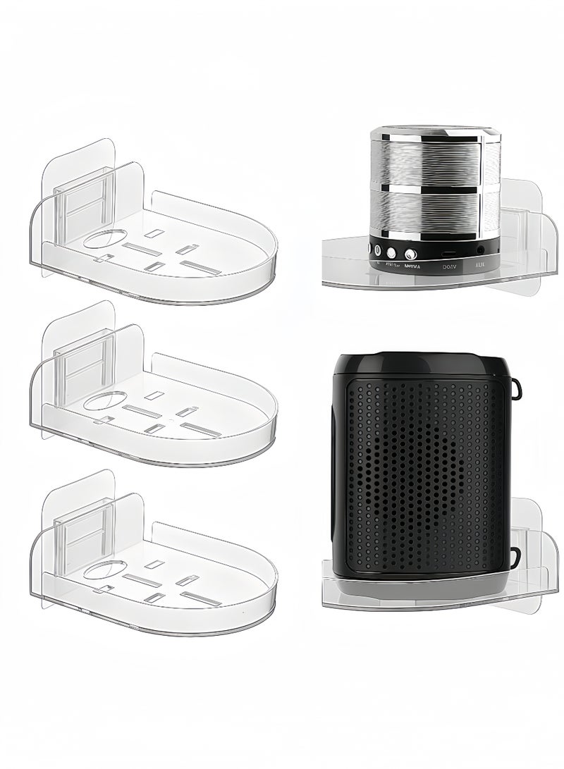 fantasize 3 Pcs Acrylic Small Wall Shelf, Bracket with Adhesive, Mini Floating Wall Shelves, Easy to Install No Drill - Image 1