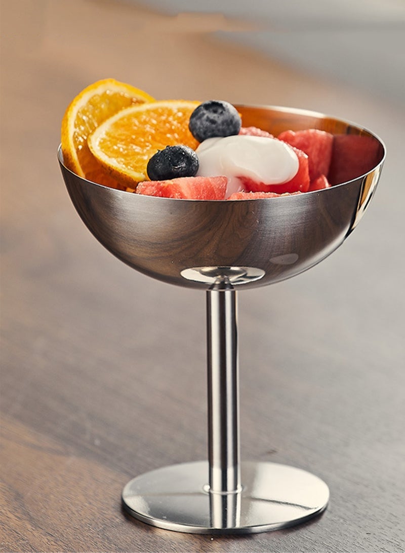 Bukela 4pcs Dessert Cup, Dessert Bowl, Stainless Steel Dessert Cup, Ice Cream Cup, Pudding Cup, Custard Bowl(200ml) - Image 5